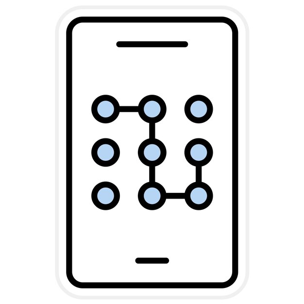 pattern lock icon vector image can be used for networking and data sharing