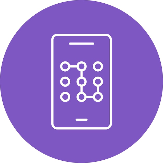 Pattern Lock icon vector image Can be used for Networking and Data Sharing