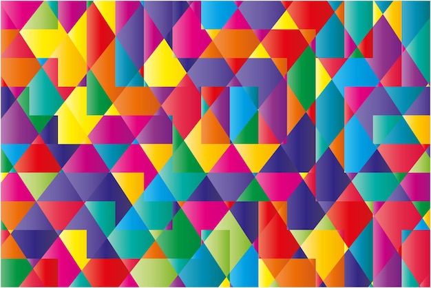 Pattern of shapes and random colors