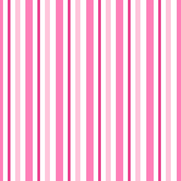 Pattern of vertical stripes of different width in pink tones on white background