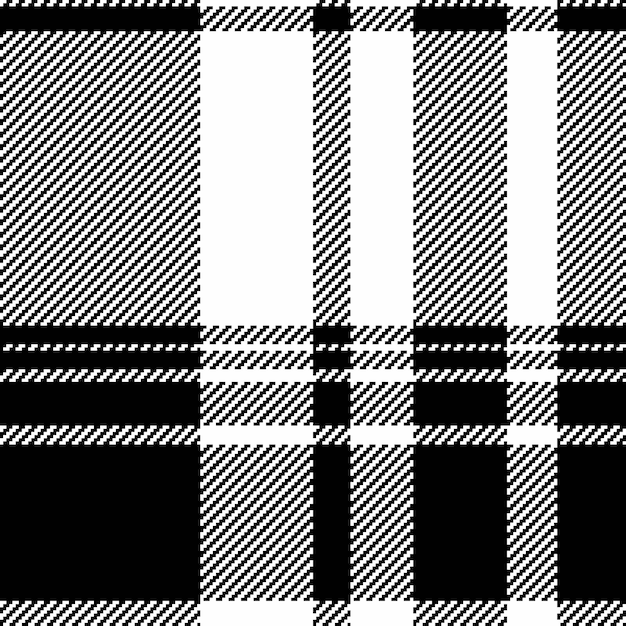 pattern seamless check of vector texture tartan with a fabric background plaid textile in black and white colors