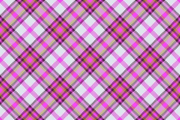 Pattern texture check Plaid fabric seamless Vector textile background tartan