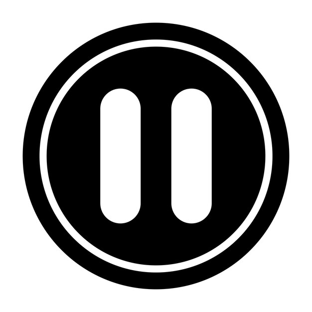 Pause Vector Icon Design Illustration