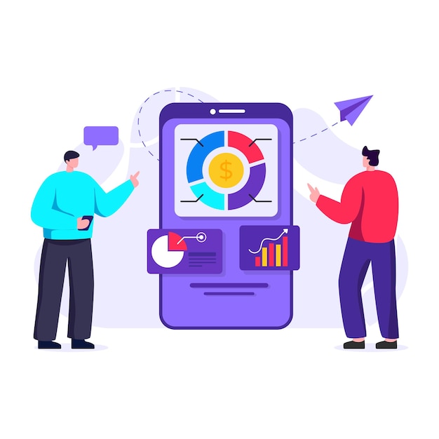 Pay online flat design editable illustration