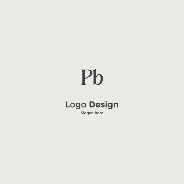 Pb logo design vector image