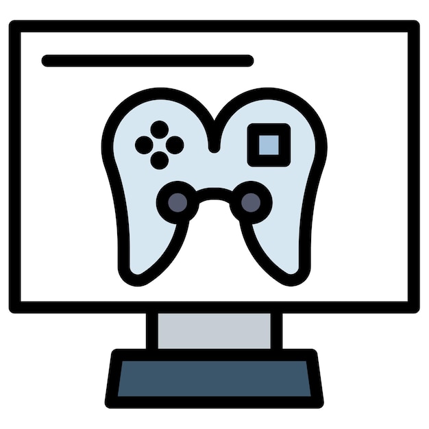 pc game icon vector image can be used for gaming ecommerce