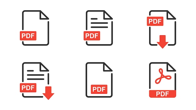 PDF Icon Collection Icon Set