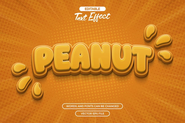 Peanut editable text effect