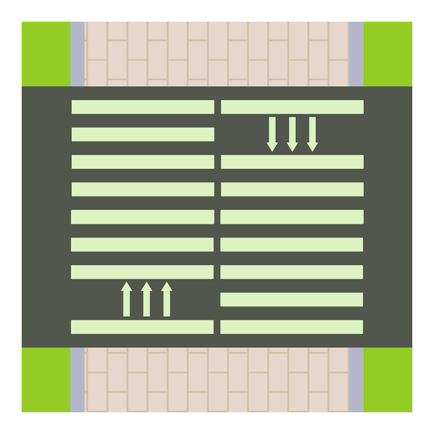 Pedestrian road icon Cartoon illustration of pedestrian road vector icon for web