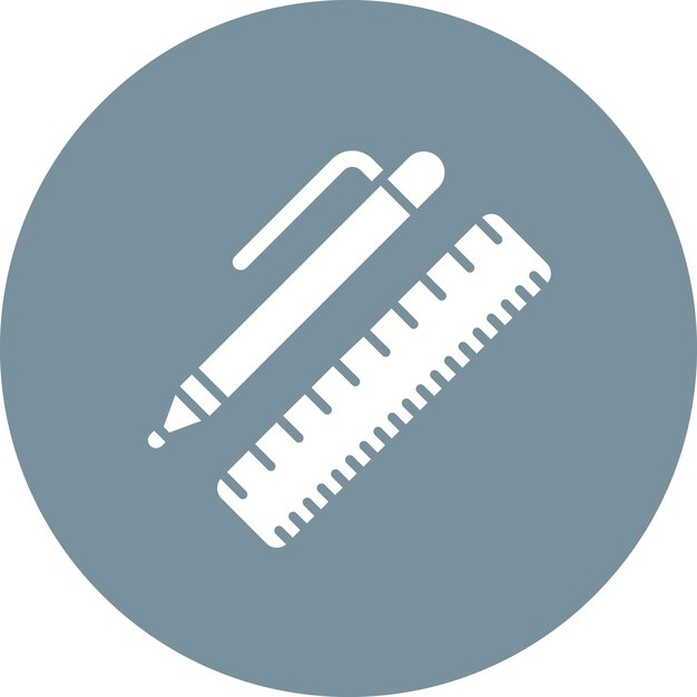 Pen And Ruler icon vector image Can be used for Creativity