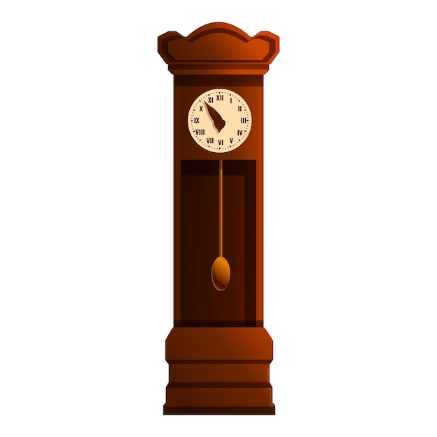 Pendulum clock icon Cartoon of pendulum clock vector icon for web design isolated on white background