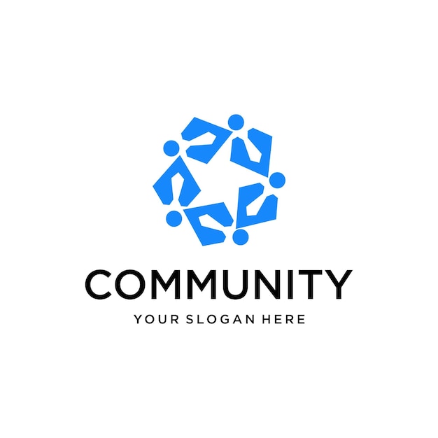 people community logo design vector