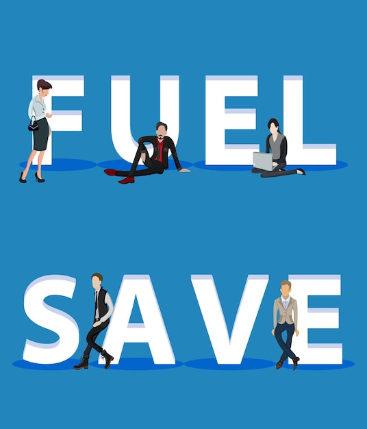 people on fuel save for web mobile app presentations