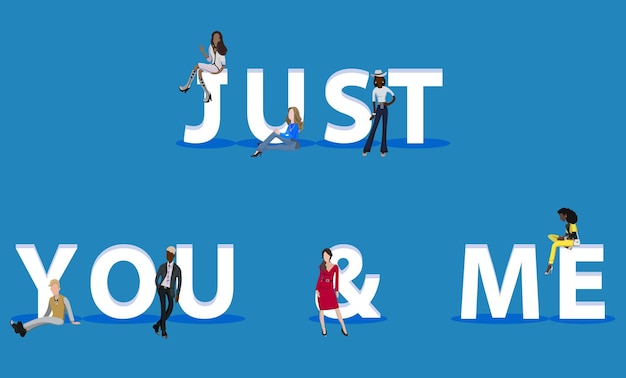 people on just you me for web mobile app presentations