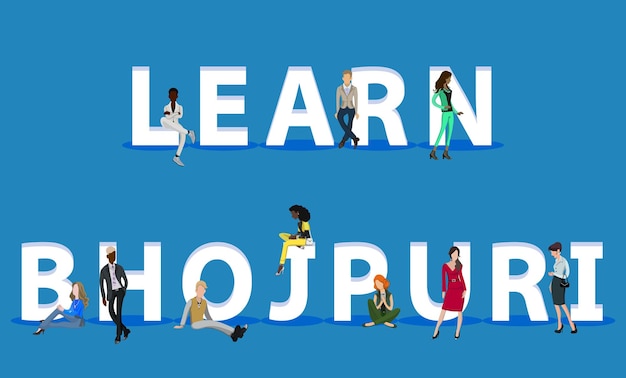 People on Learn Bhojpuri for Web Mobile App Presentations