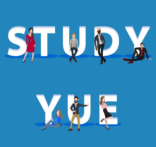 People on Study Yue for Web Mobile App Presentations