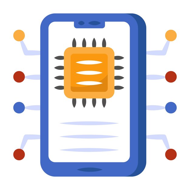 Perfect design icon of mobile chip