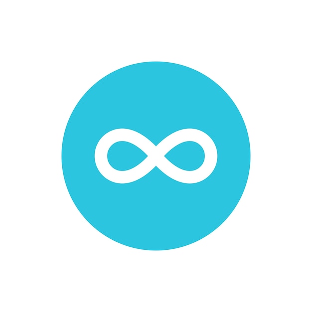 Permanent infinity Unlimited infinite eternity icon From blue icon set