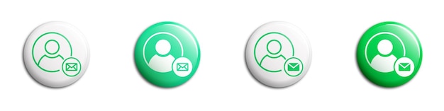 Person icon with mail sign Vector illustration