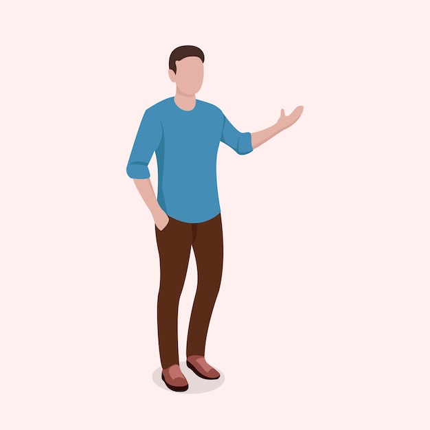 Person standing premium vector illustration