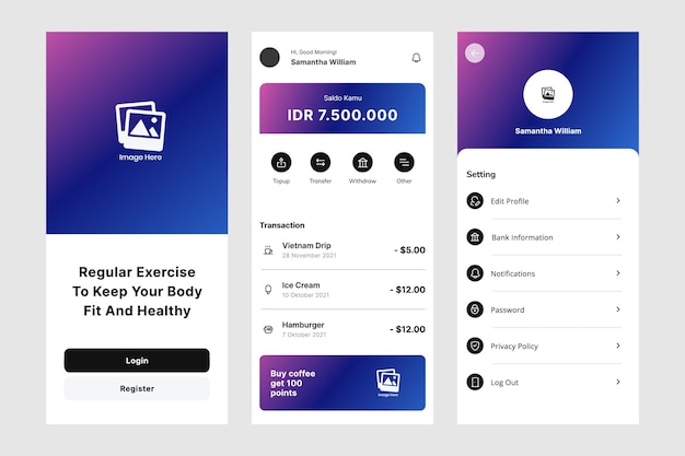 Personal finance app with money transfer