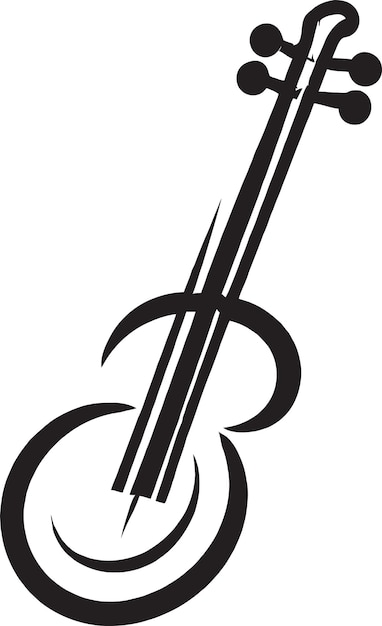 personal vector guitar logo for your unique and distinctive music brand