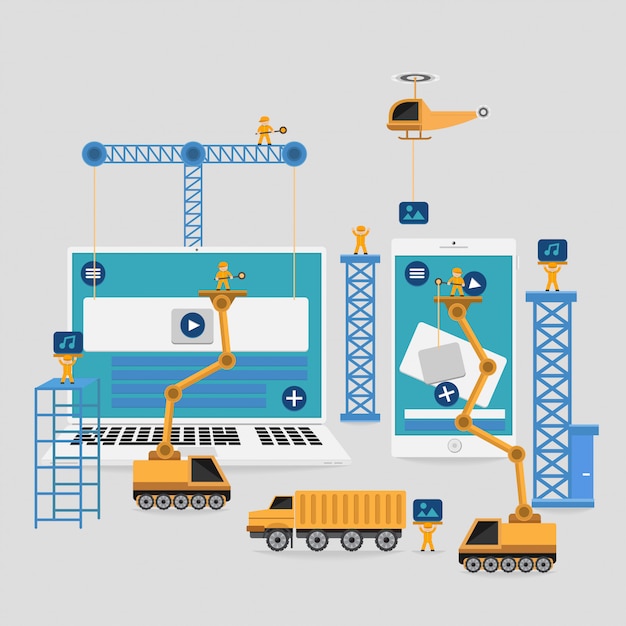 Phần tử giao diện kỹ sư web đáp ứng để tạo