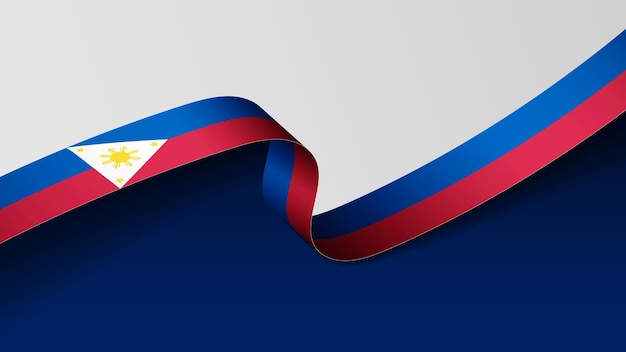 Philippines ribbon flag background Element of impact for the use you want to make of it