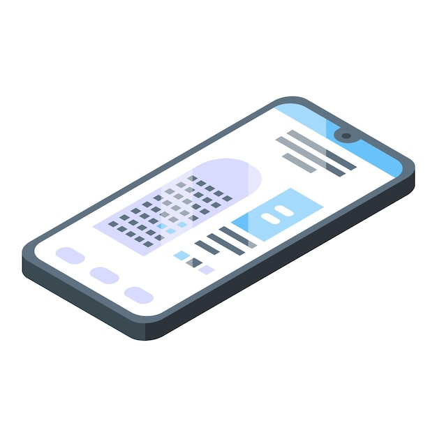 Phone airport icon Isometric of phone airport vector icon for web design isolated on white background