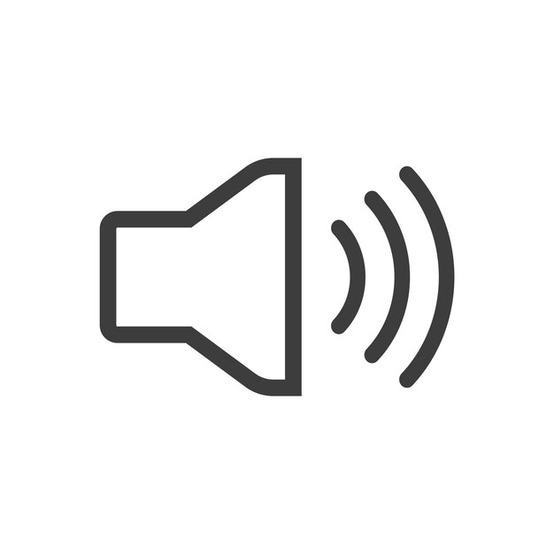 Phone Full Volume Loud Speaker Outline Icon Vector