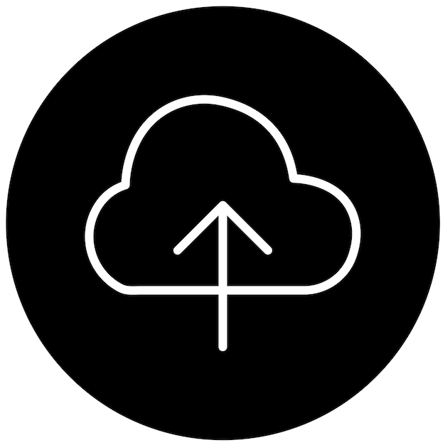 Phong cách biểu tượng lưu trữ đám mây thiết kế vector