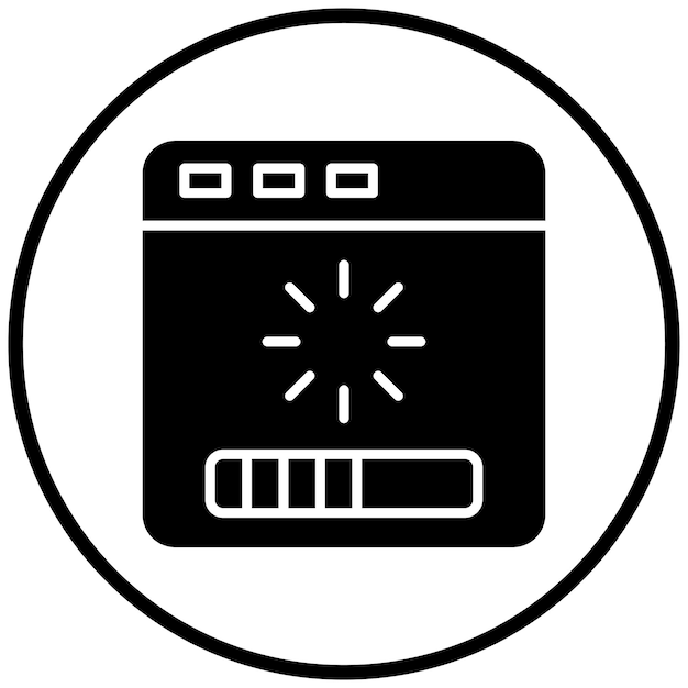 Phong cách biểu tượng tải trang web thiết kế vector