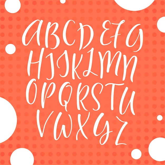 Phông chữ thư pháp viết tay Bảng chữ cái vector Chữ vẽ tay