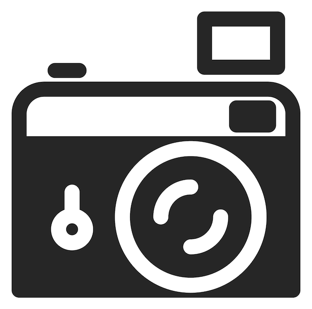 Photo camera black icon Video snapshot symbol