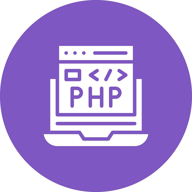 php coding vector icon illustration of coding and development iconset