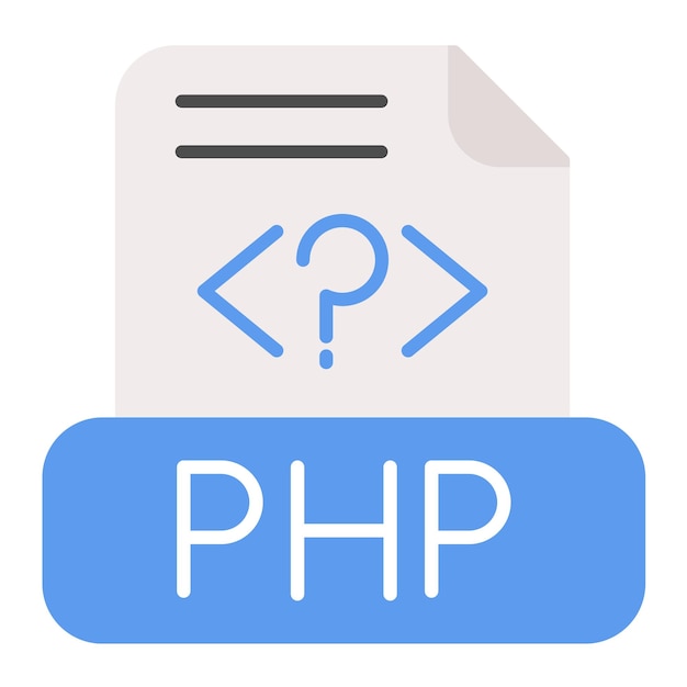 Php File Flat Illustration