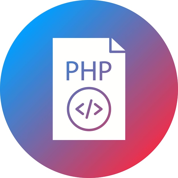 php file icon vector image can be used for coding and development