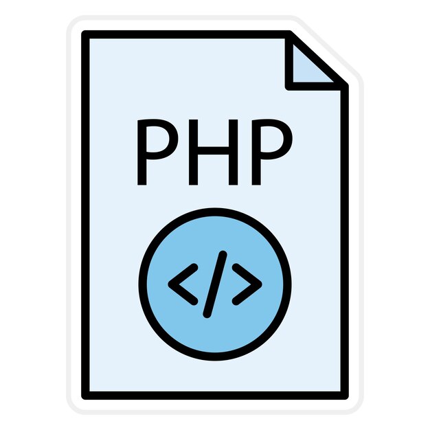 PHP File icon vector image Can be used for Coding and Development