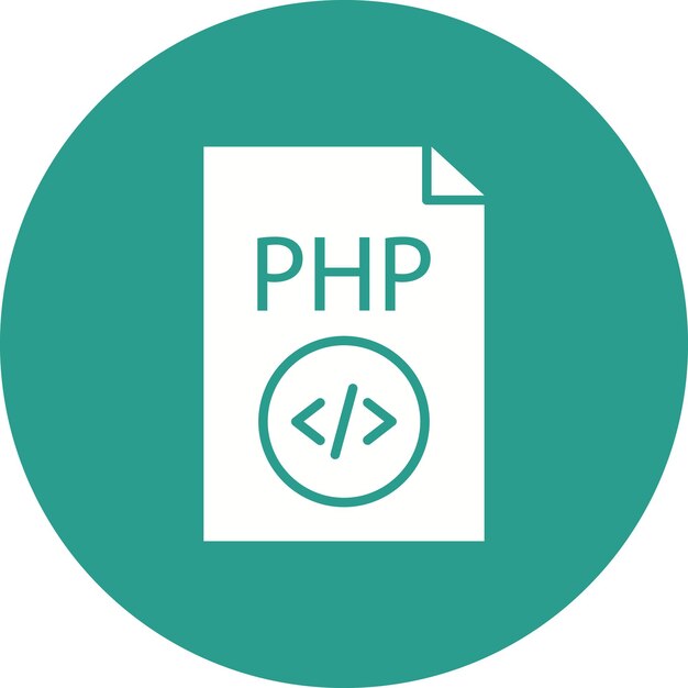 php file icon vector image can be used for coding and development