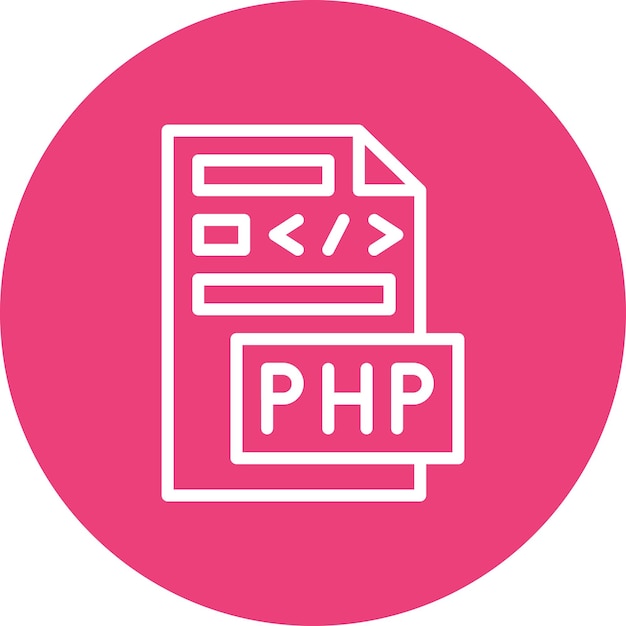 PHP File vector icon illustration of Coding and Development iconset