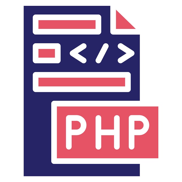 PHP File vector icon illustration of Coding and Development iconset