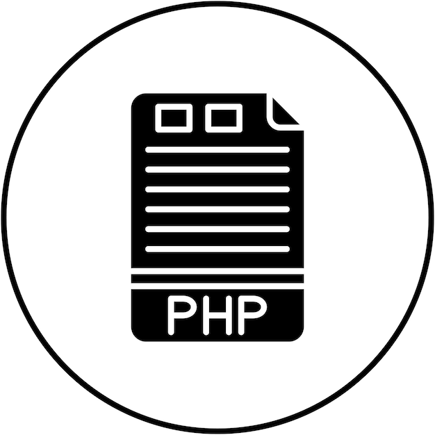 PHP icon vector image Can be used for File Formats