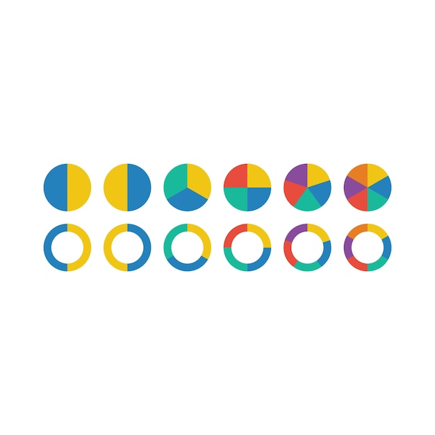 Pie chart icon vector graph diagram symbol for big data analytics reports and statistics information