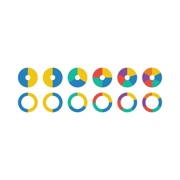 Pie chart icon vector graph diagram symbol for big data analytics reports and statistics information