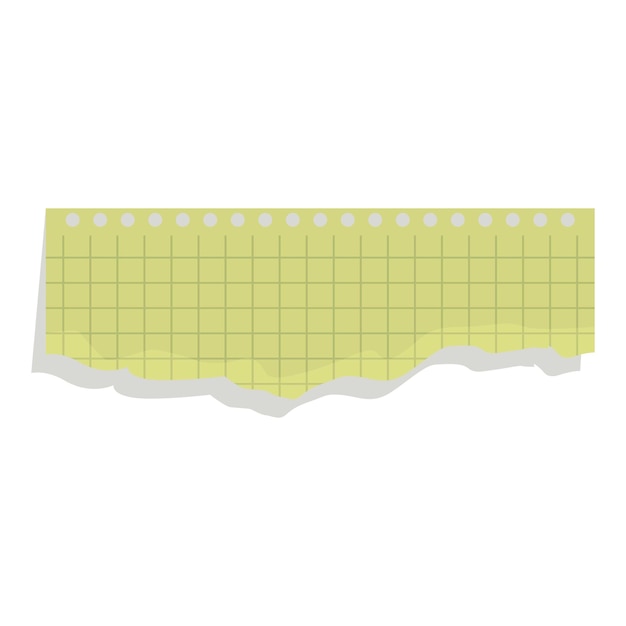 piece of torn notebook paper with grid pattern