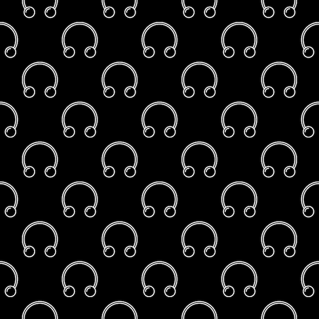 piercing dark vector concept outline seamless pattern