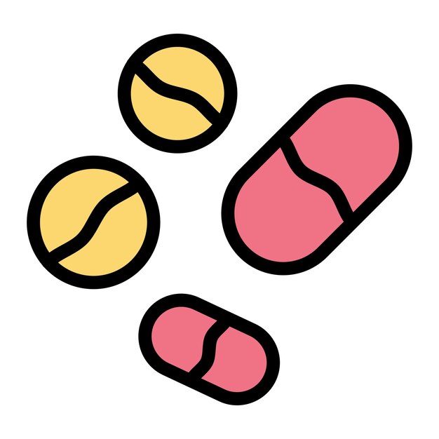 Pills Vector Icon Design Illustration