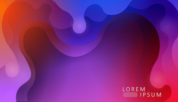 Pink abstract design with oval multicolor shapes