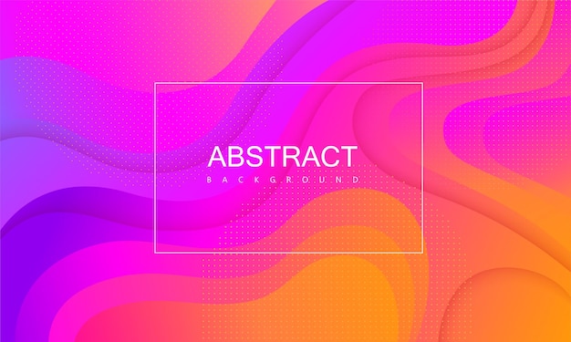 pink and orange spectrum card with white frame and abstract wavy pattern