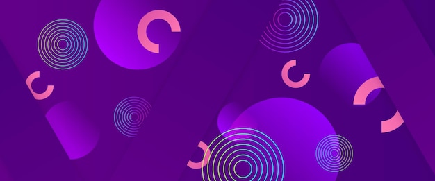 Pink and purple violet vector abstract banner with simple geometric shapes For cover design book design poster cd cover flyer website backgrounds or advertising